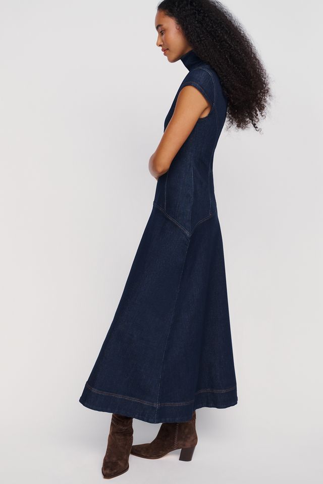 ALIGNE Monroe Godet Denim Maxi Dress #1