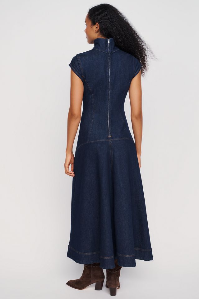 ALIGNE Monroe Godet Denim Maxi Dress #3