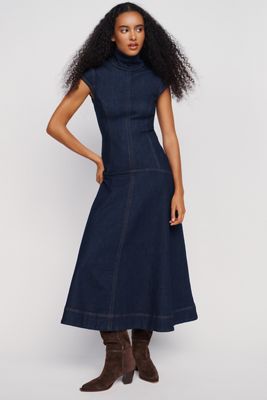 ALIGNE Monroe Godet Denim Maxi Dress