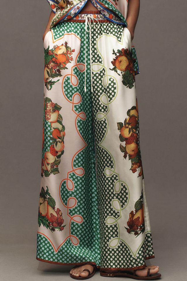 ALÉMAIS Lemonis Silk Wide-Leg Pants #1
