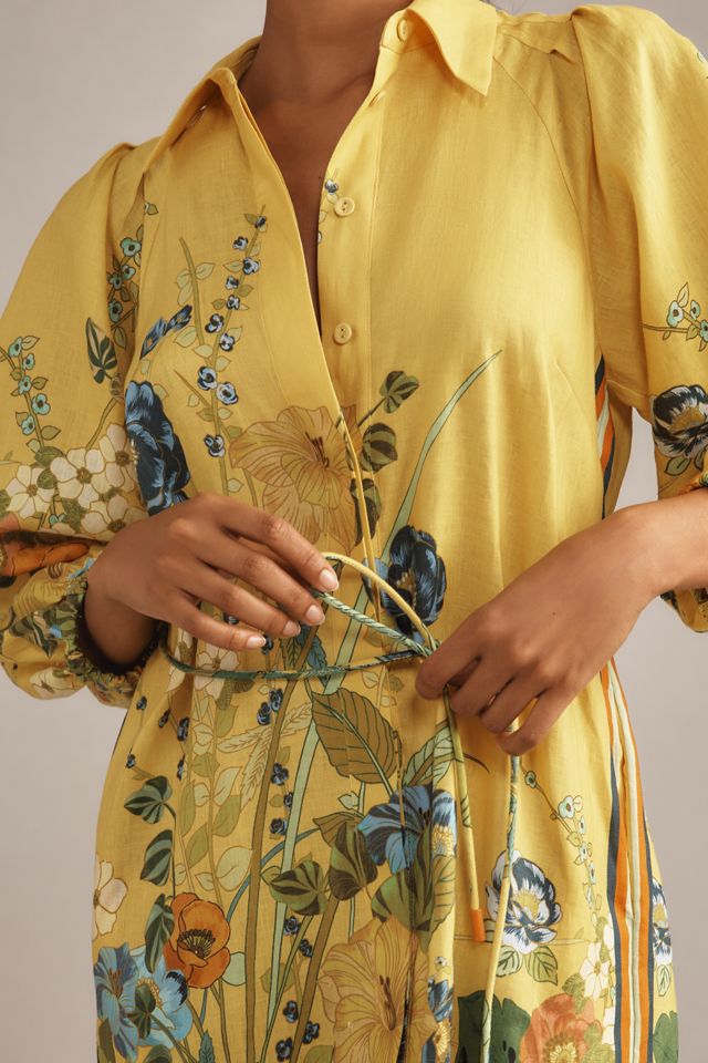 alemais cresida midi dress ALÉMAIS Cresida Linen Midi Shirt Dress