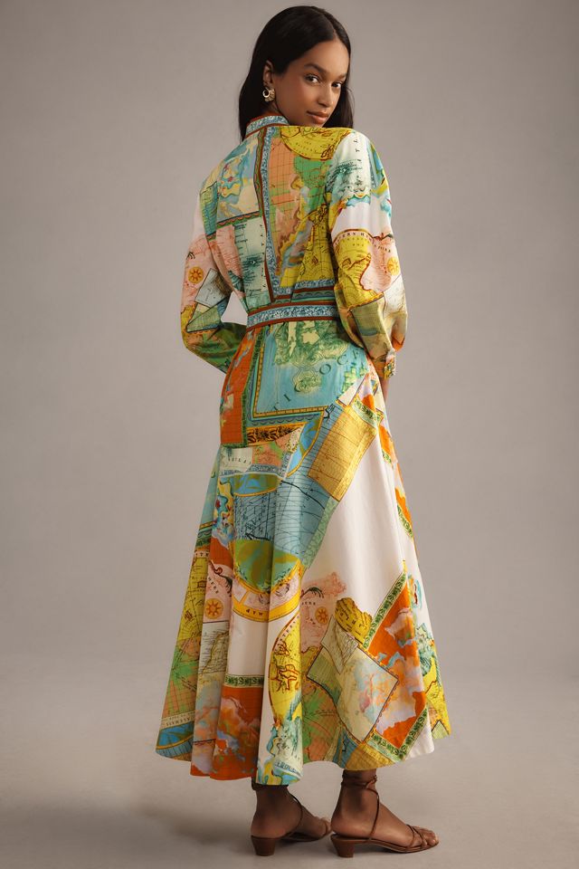 ALÉMAIS Atlas Long-Sleeve Maxi Shirt Dress #1