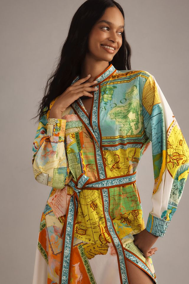 ALÉMAIS Atlas Long-Sleeve Maxi Shirt Dress #2
