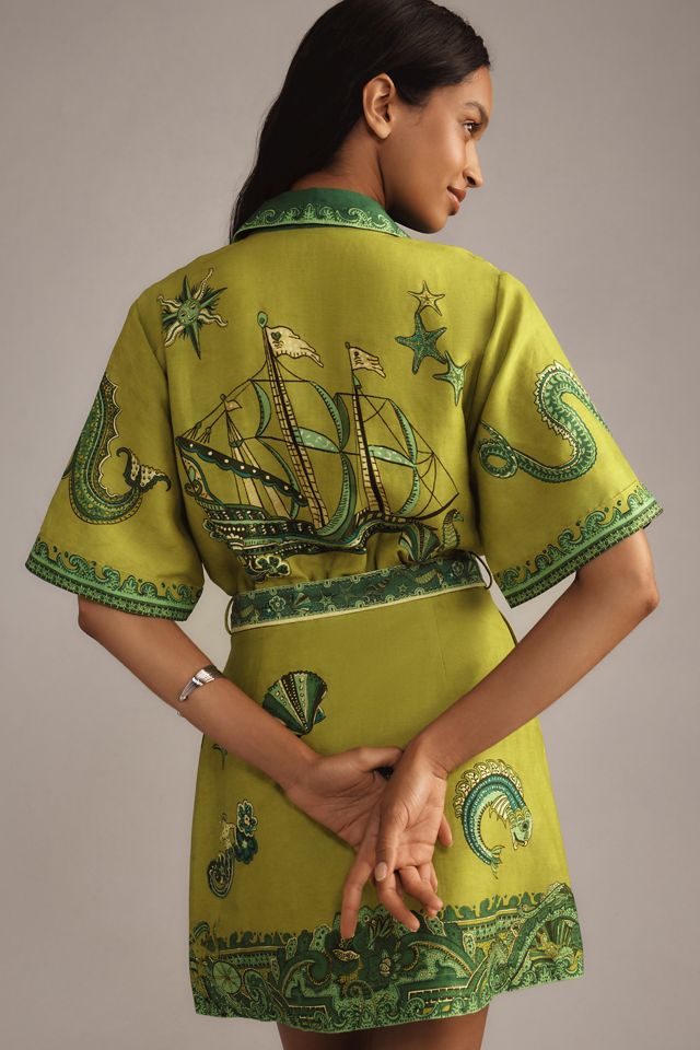 ALÉMAIS Solaris Short-Sleeve Printed Mini Dress #1