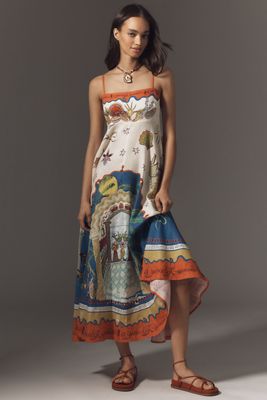 Cala de la Cruz x Anthropologie Gaia Puff-Sleeve Maxi Dress