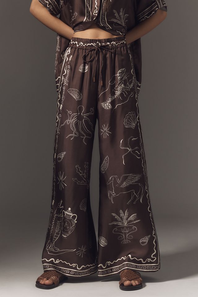 ALÉMAIS Sammy Relaxed Silk Satin Pants #1