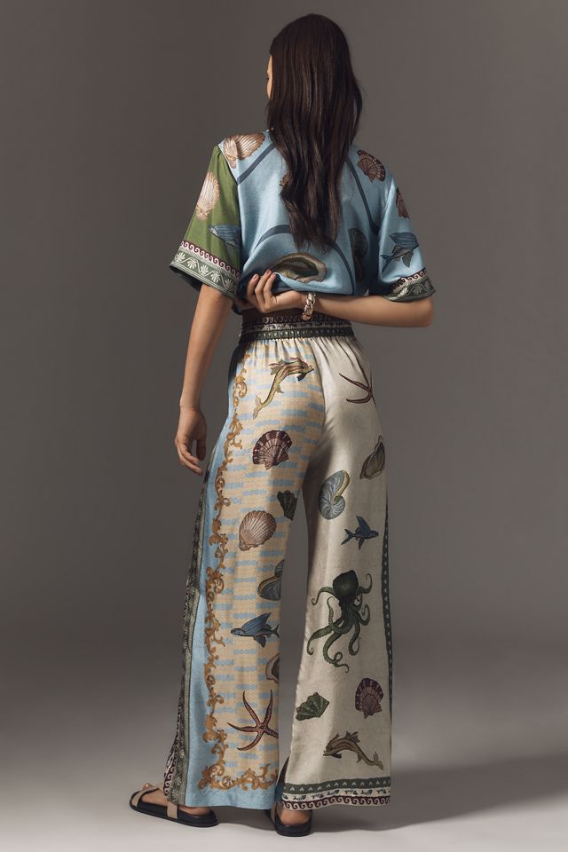 ALÉMAIS Bath House Wide-Leg Silk Pants #2