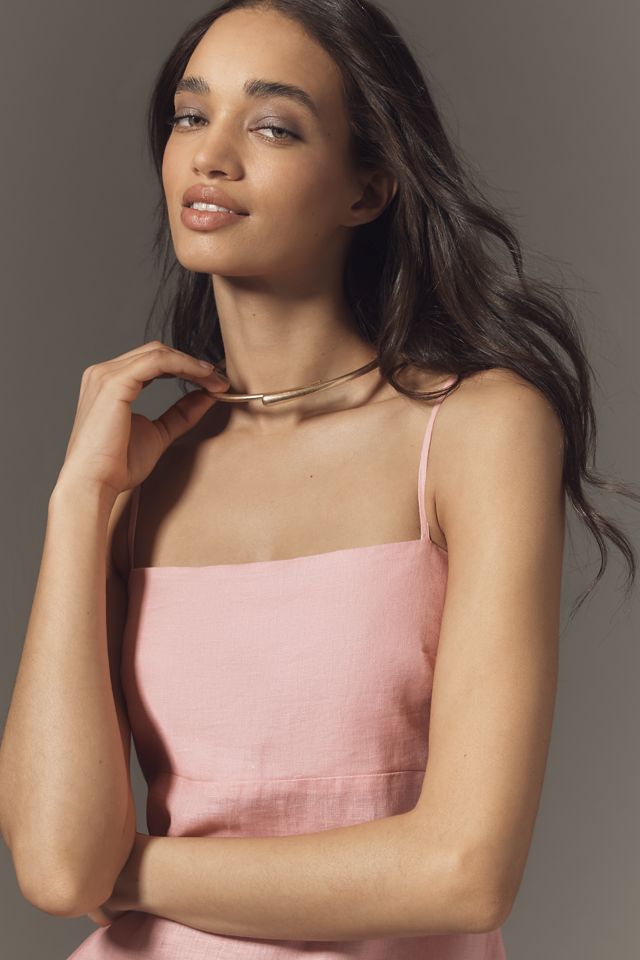 ALEMAIS ★ Papaya Sleeveless Linen Midi Sundress ALÉMAIS Papaya Sleeveless Linen Midi Sundress | Anthropologie