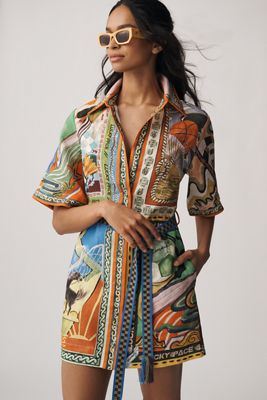 ALÉMAIS Lula Long-Sleeve Mini Dress | Anthropologie