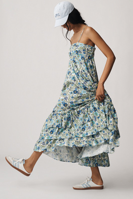 Pam Sleeveless Tiered Midi Dress