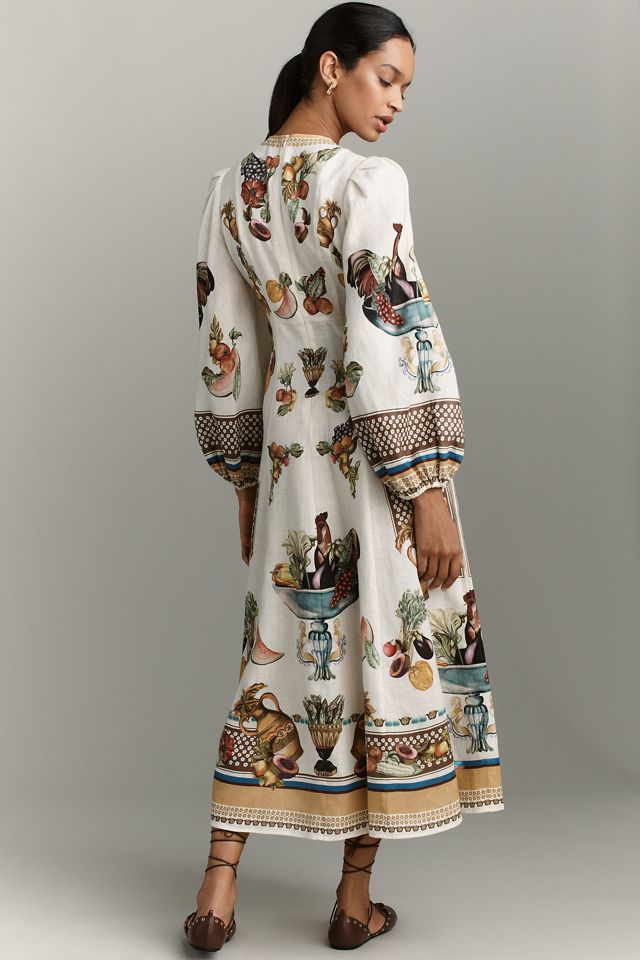 ALÉMAIS Mercado Linen Midi Dress #1