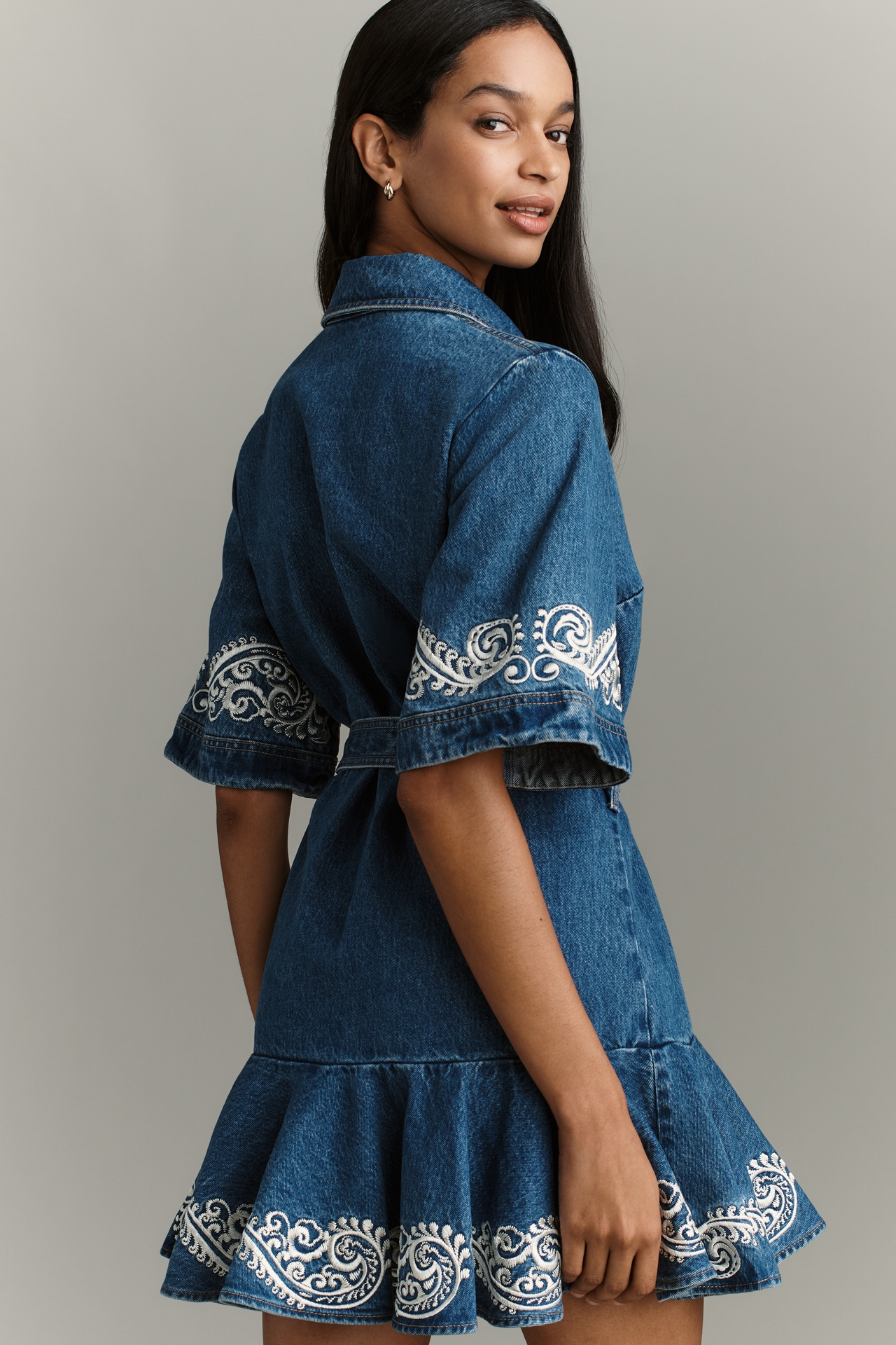 ALÉMAIS Jacones Denim Mini Dress