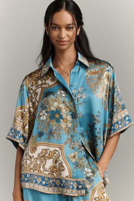ALÉMAIS Cassie Silk Buttondown Shirt