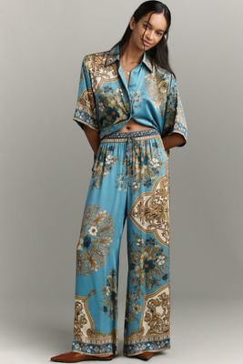 ALÉMAIS La Musica Relaxed Silk Pants | Anthropologie