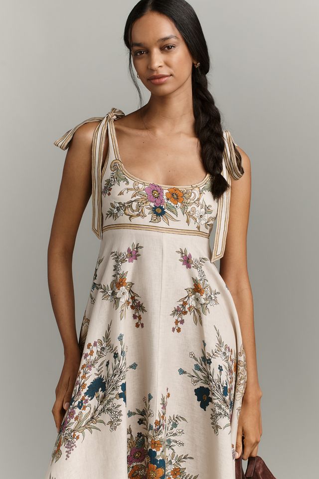 ALÉMAIS Antoinette Ballet Linen Midi Dress