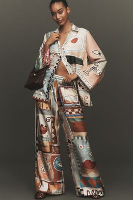 ALÉMAIS La Musica Relaxed Silk Pants | Anthropologie