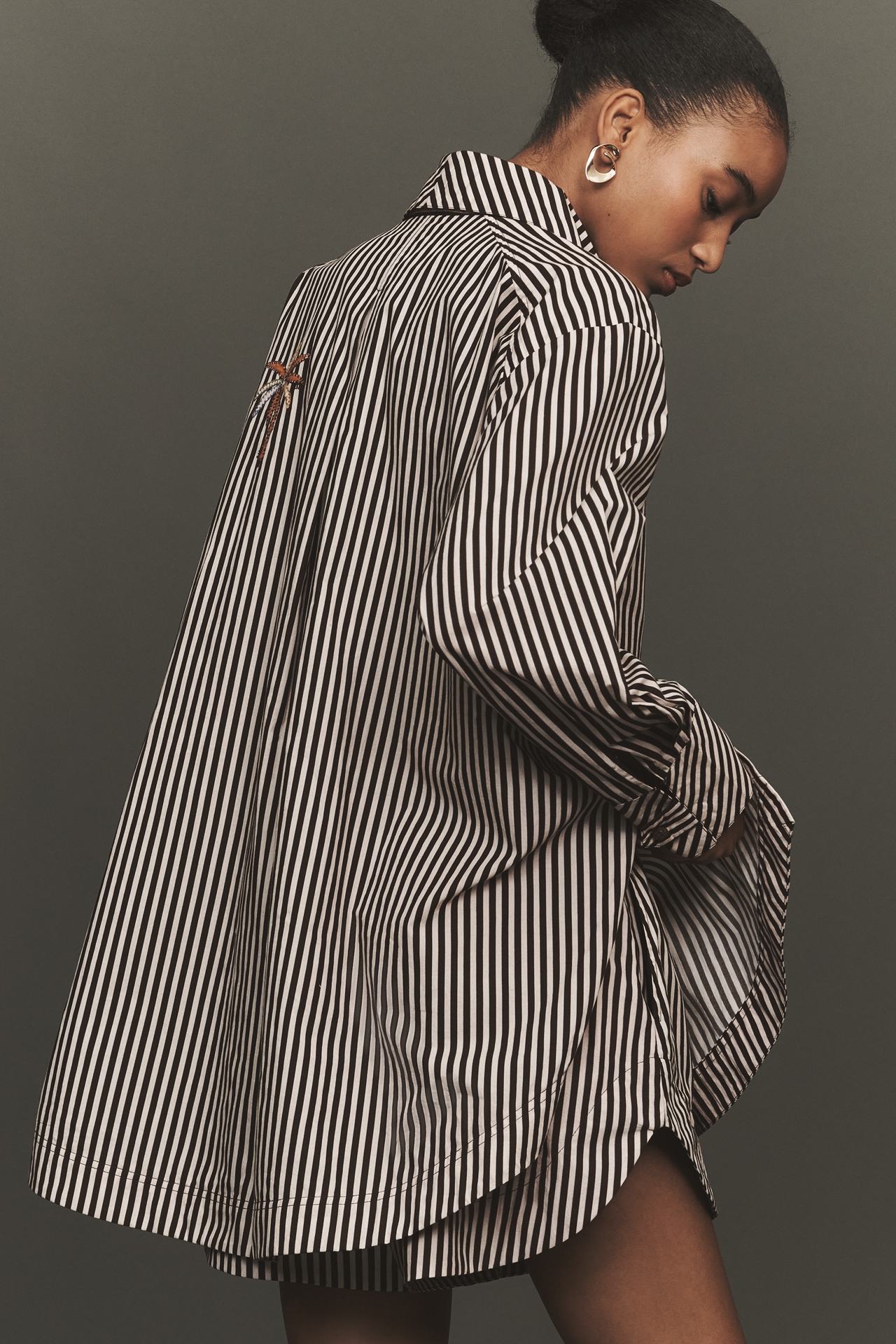 ALÉMAIS Embroidered Organic Cotton Buttondown Shirt