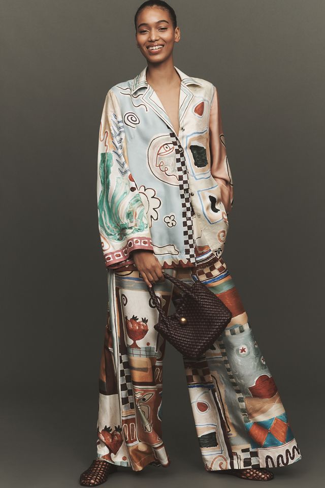 ALÉMAIS Michelle Silk Buttondown Shirt | Anthropologie
