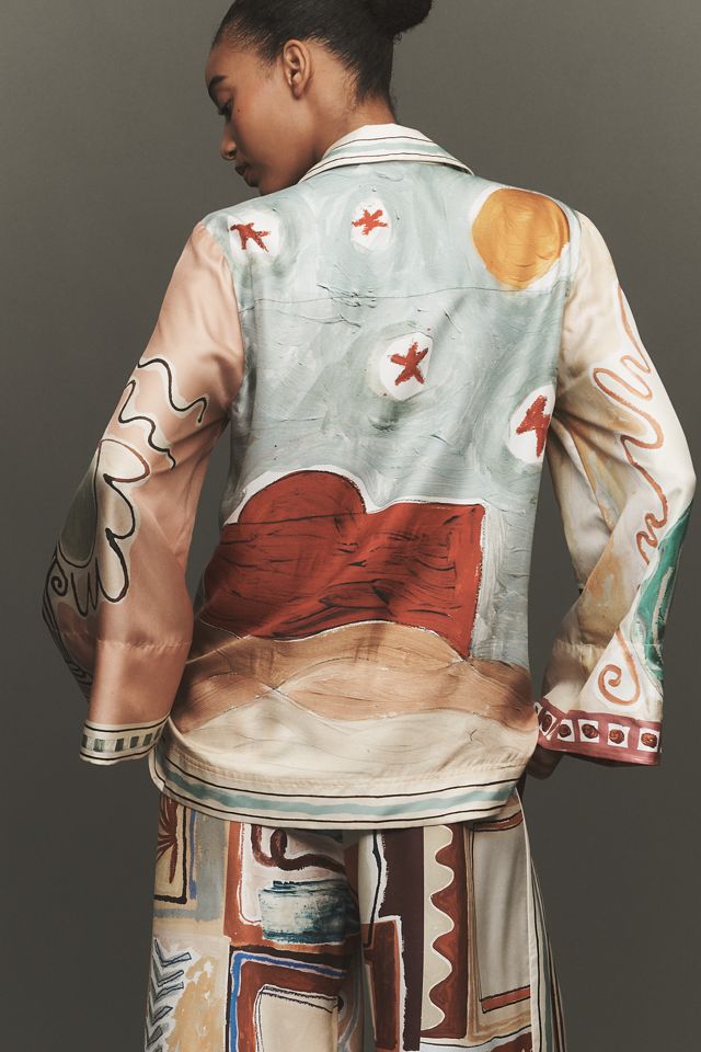 ALÉMAIS Michelle Silk Buttondown Shirt | Anthropologie