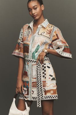 ALÉMAIS Tommasina Linen Shirt Dress | Anthropologie