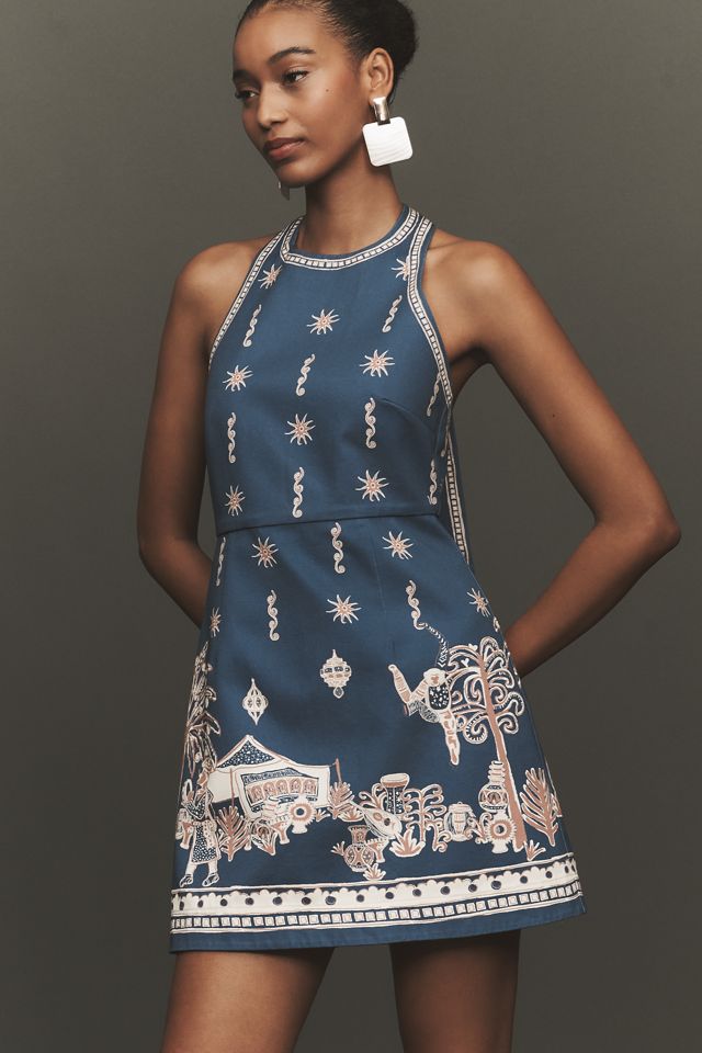 ALMAIS Acacia Linen Halter Mini Dress | Anthropologie