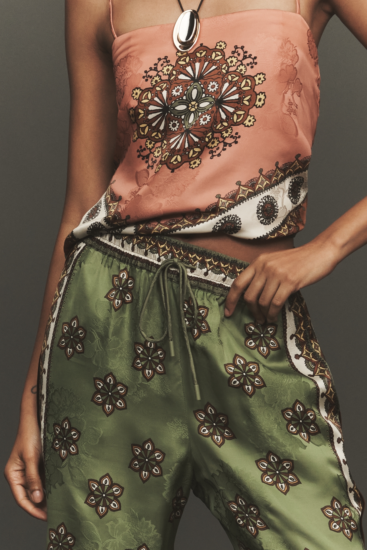 ALÉMAIS Contina Wide-Leg Jacquard Pants