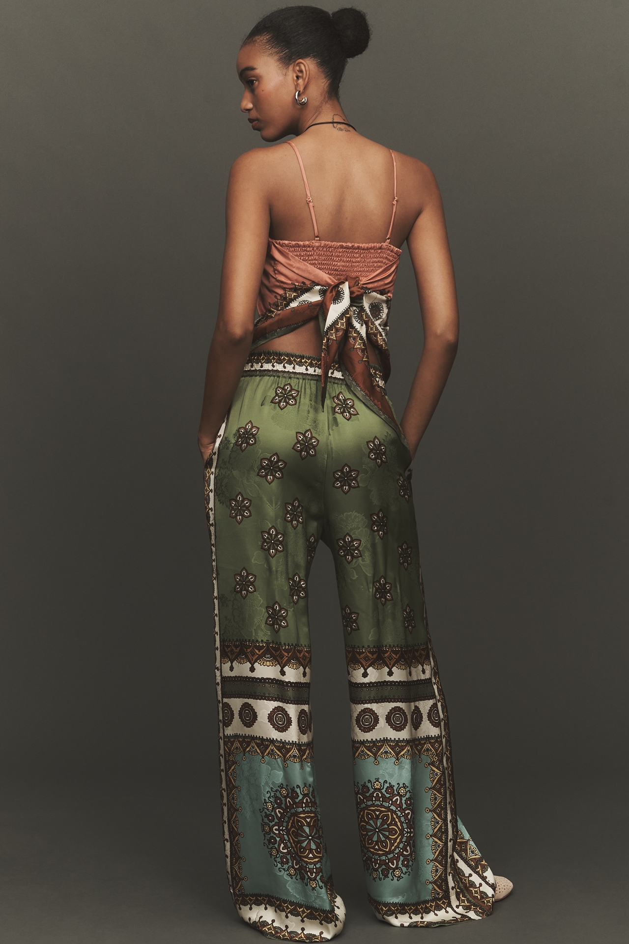 ALÉMAIS Contina Wide-Leg Jacquard Pants