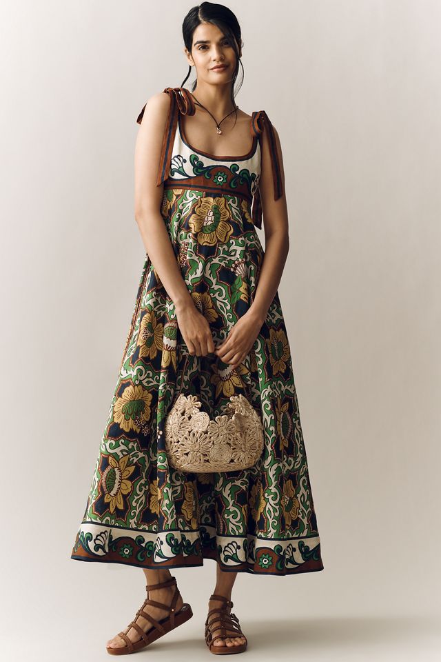 ALÉMAIS Liana European Linen Midi Dress | Anthropologie