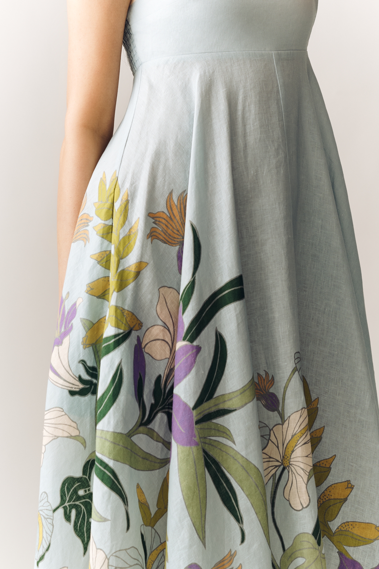 ALÉMAIS Alfie Linen Sleeveless A-Line Sundress