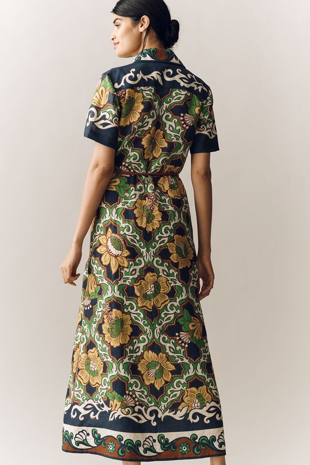 ALÉMAIS Liana Linen Midi Shirt Dress | Anthropologie