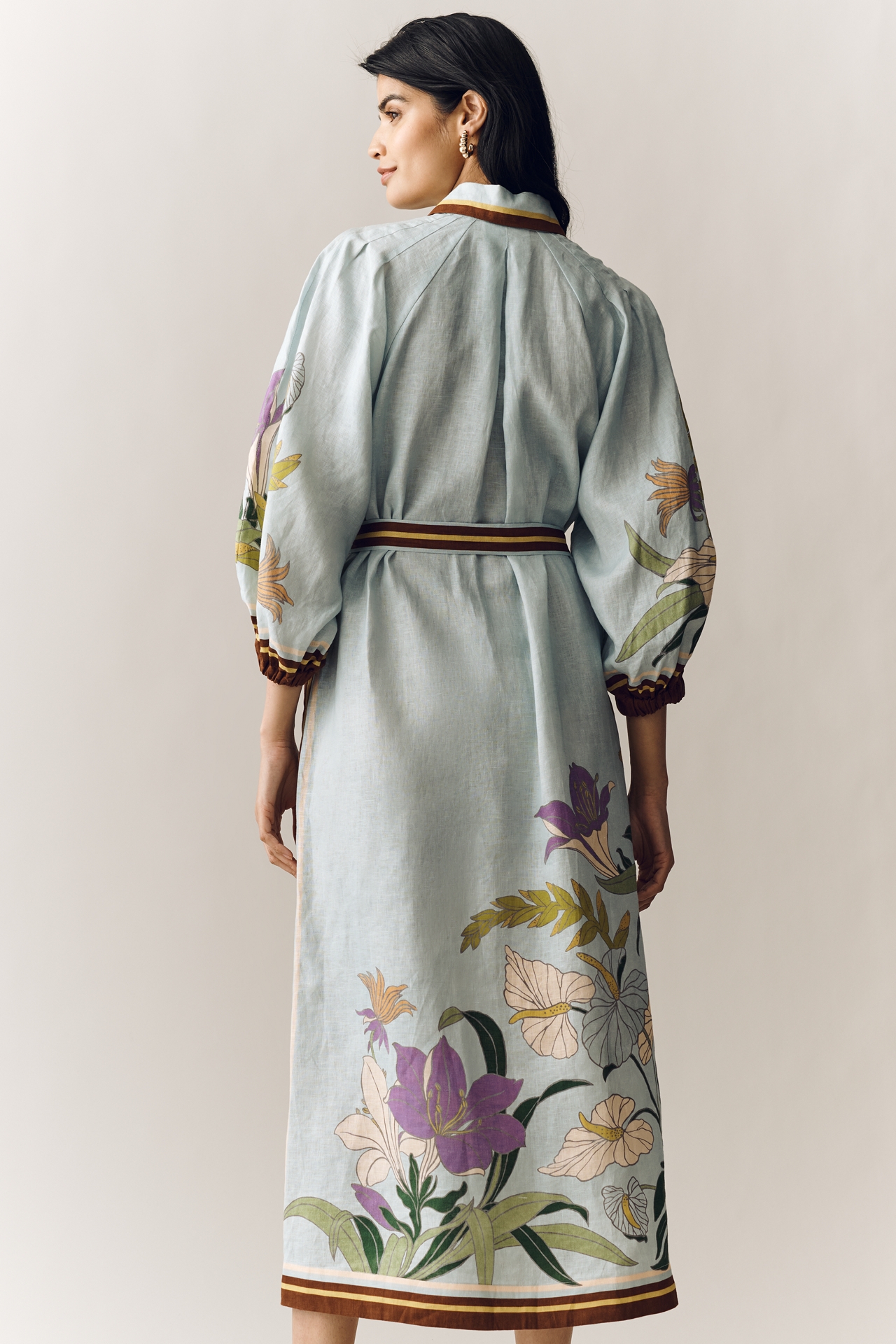 ALÉMAIS Alfie Linen Midi Shirt Dress