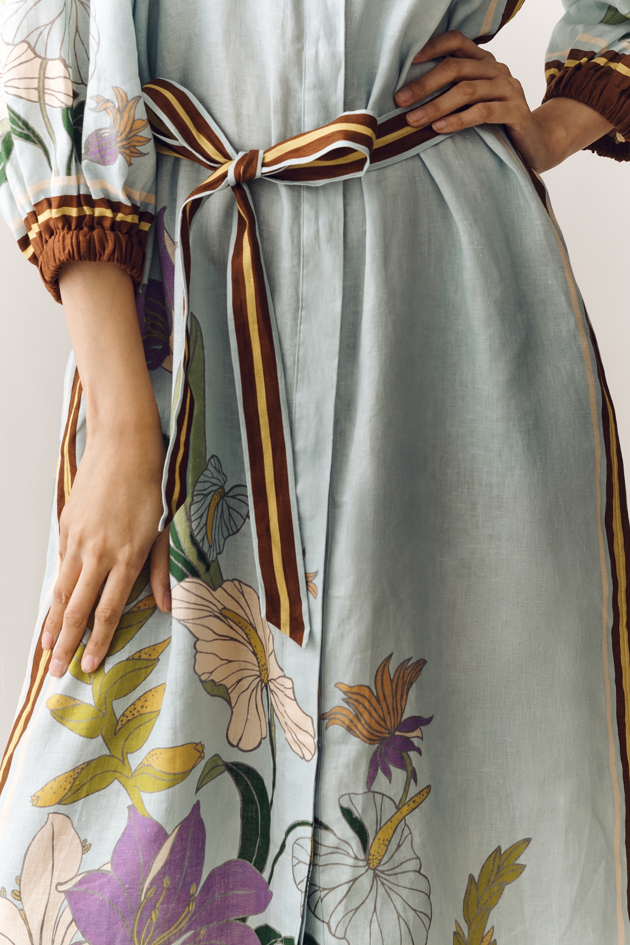 ALÉMAIS Alfie Linen Midi Shirt Dress