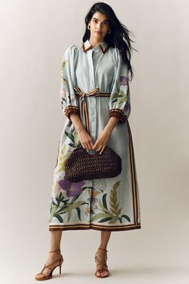 Mona Linen Shirt Dress by Maeve | Anthropologie