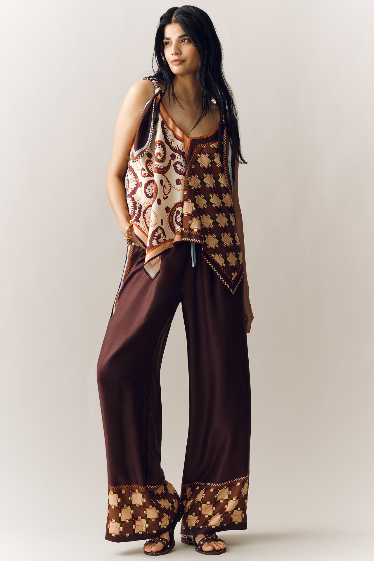 ALÉMAIS Wilson Silk Scarf Top