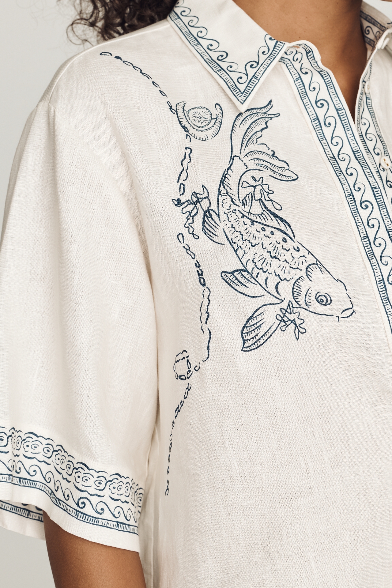 ALÉMAIS Lucky Linen Buttondown Shirt
