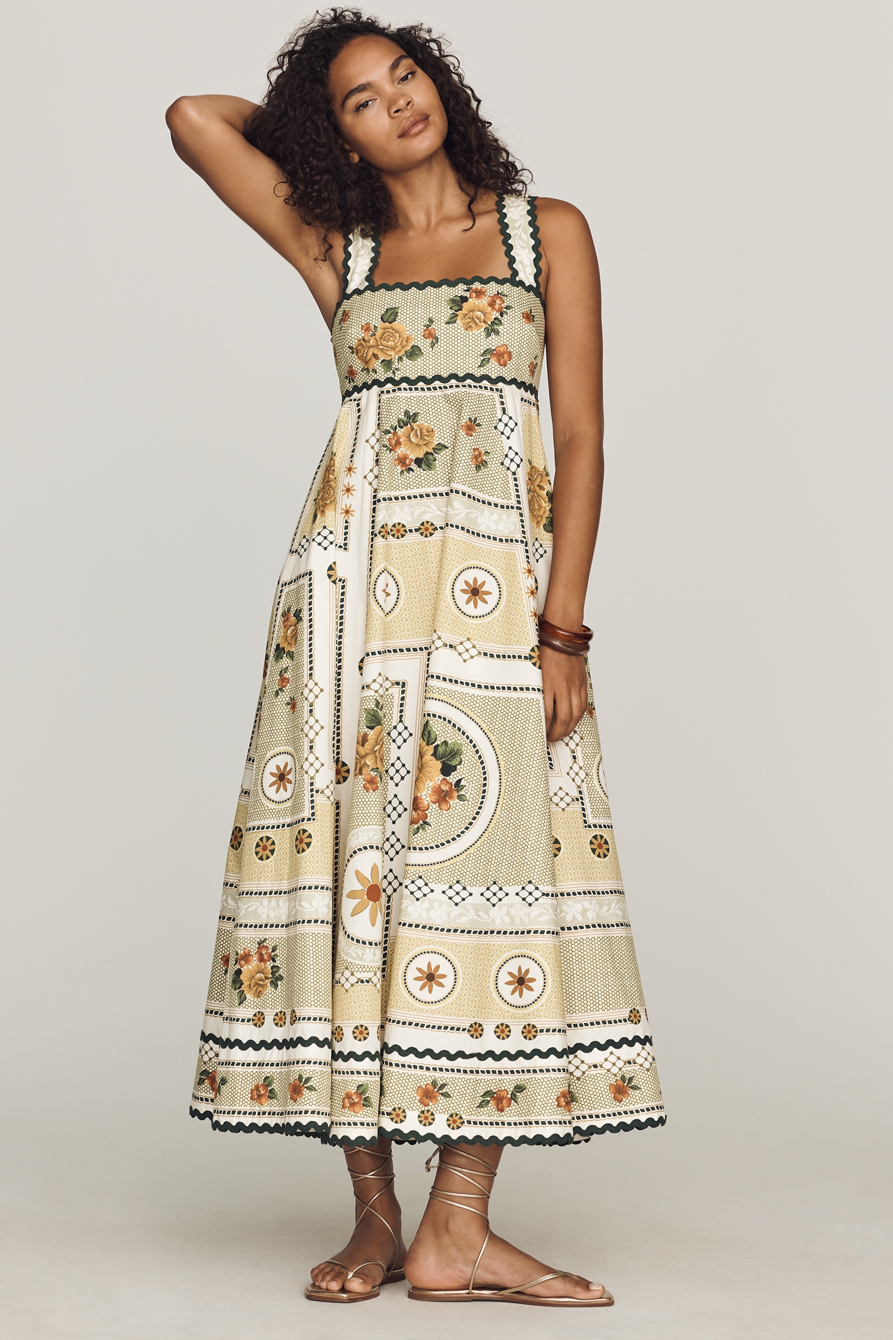 ALÉMAIS Dixie Cotton Poplin Midi Dress