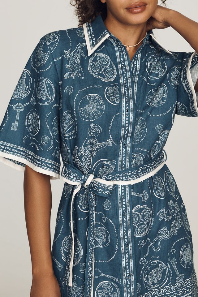ALÉMAIS Lucky Linen Belted Mini Dress #3
