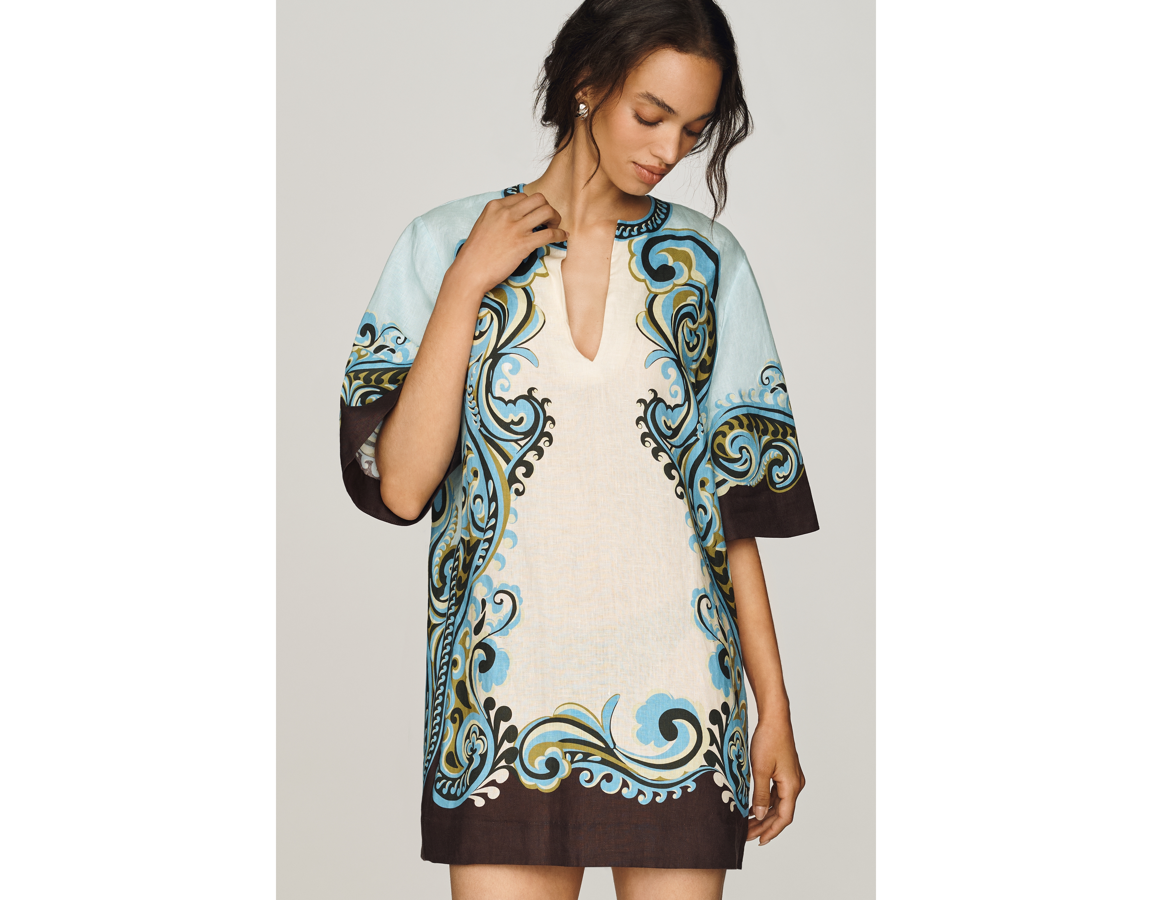 ALÉMAIS Natalia European 100% Linen Mini Dress