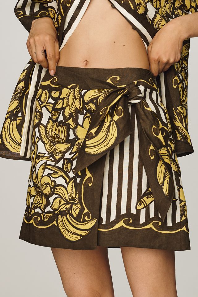 ALÉMAIS Mona Hemp Mini Sarong Skirt | Anthropologie