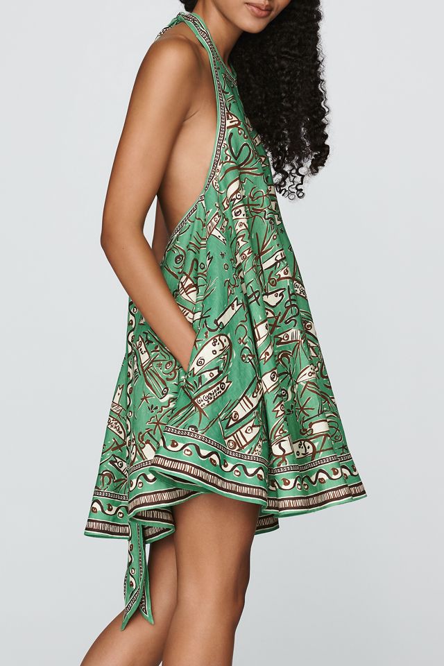 ALÉMAIS Fish Sticks Linen Swing Dress #1