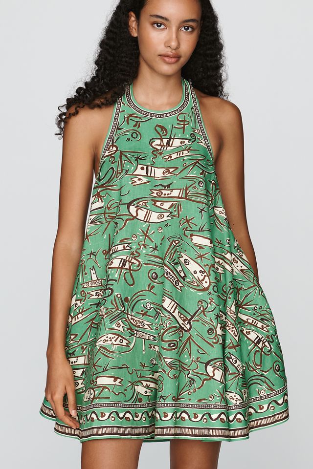 ALÉMAIS Fish Sticks Linen Swing Dress #3