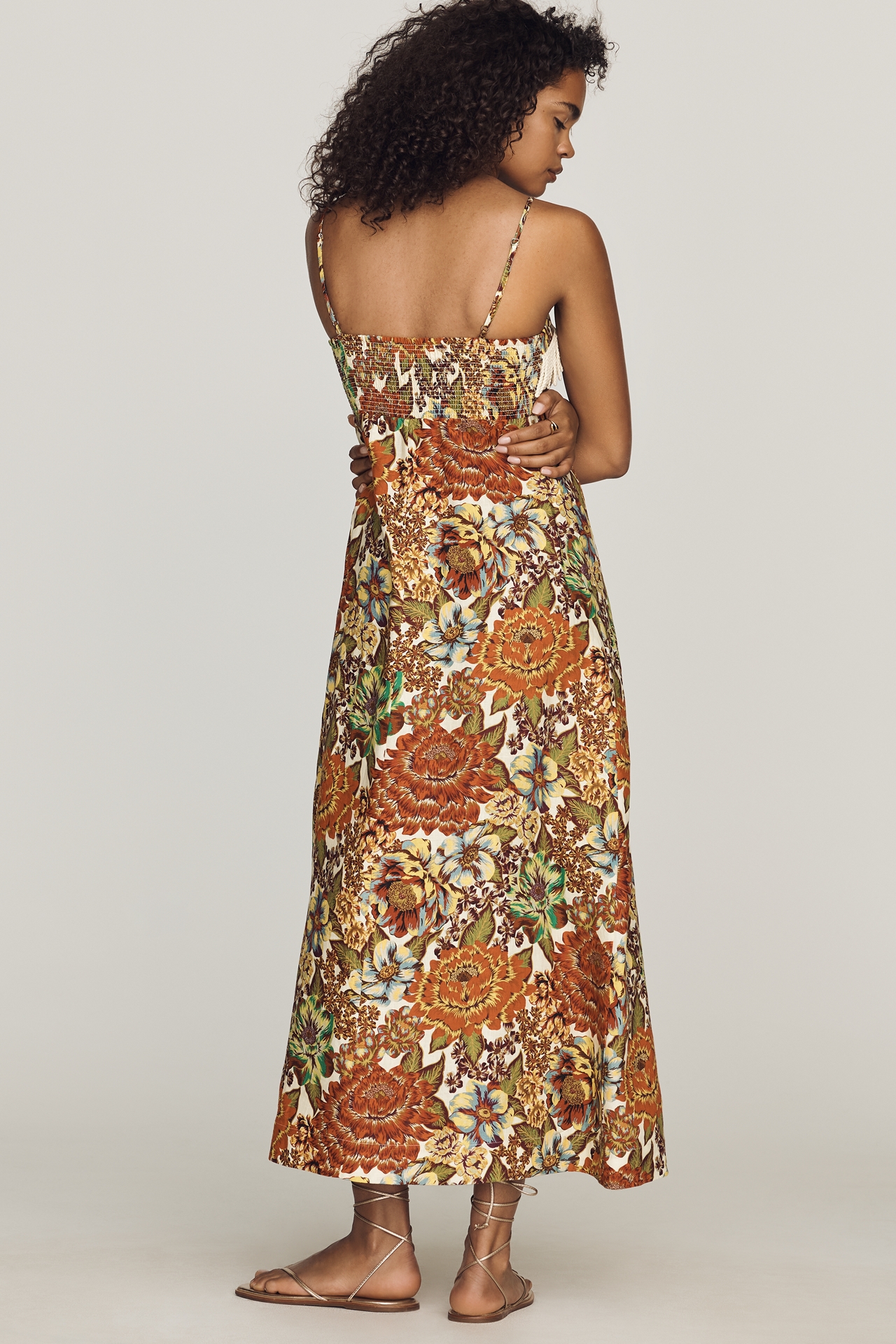 ALEMAIS Lana Linen Midi Dress