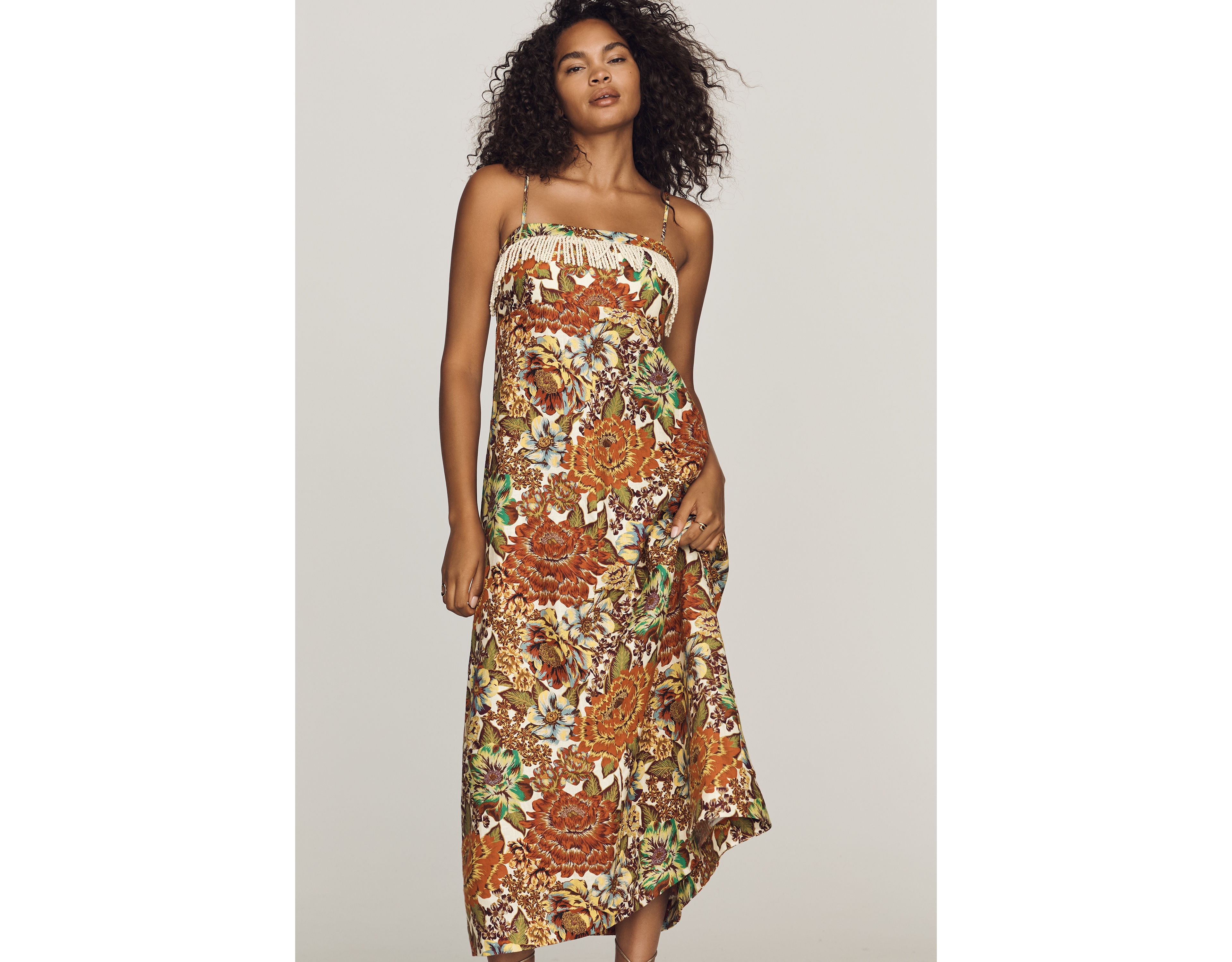 ALEMAIS Lana 100% Linen Midi Dress