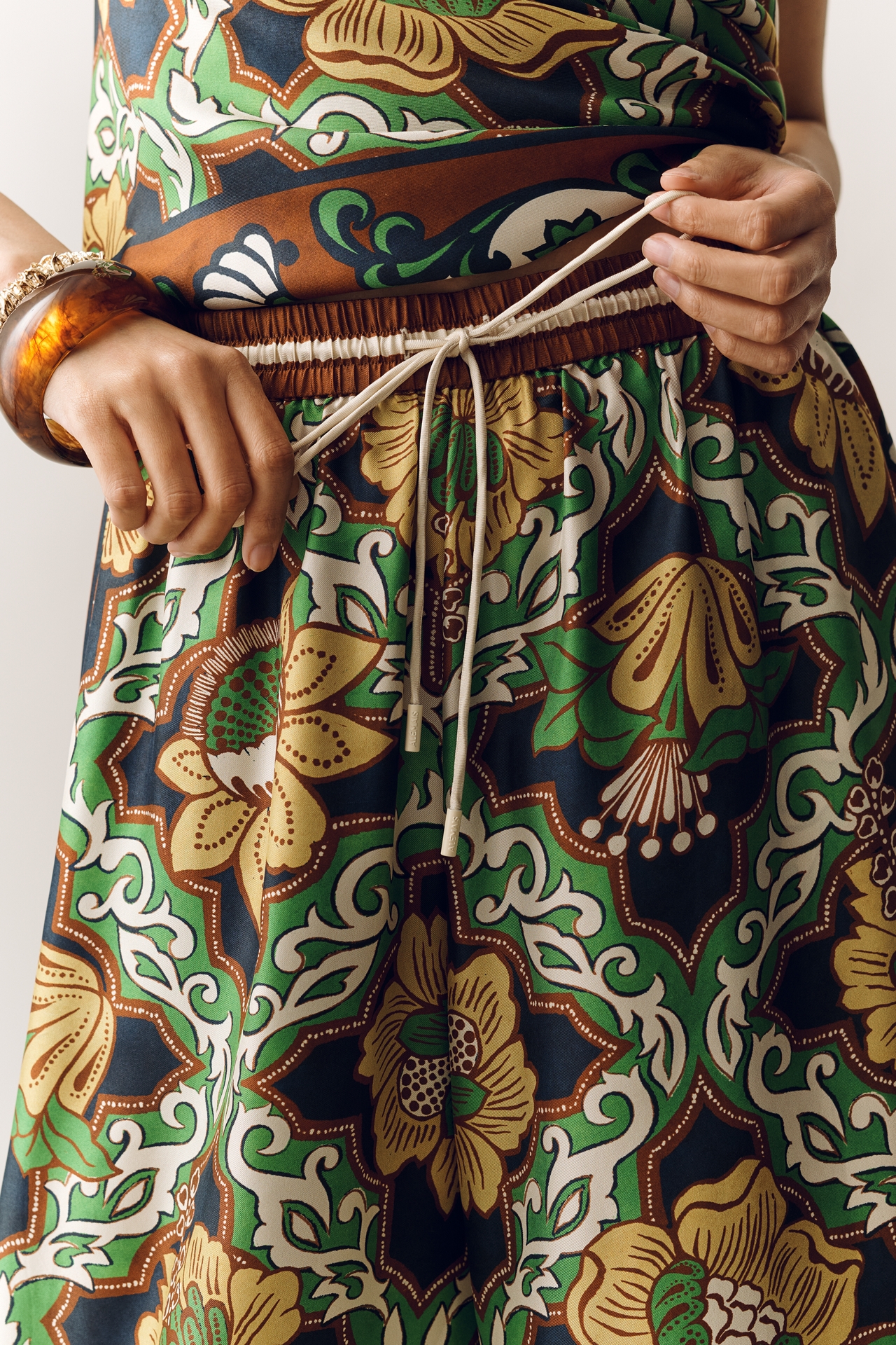 ALÉMAIS Liana Silk Palazzo Pants