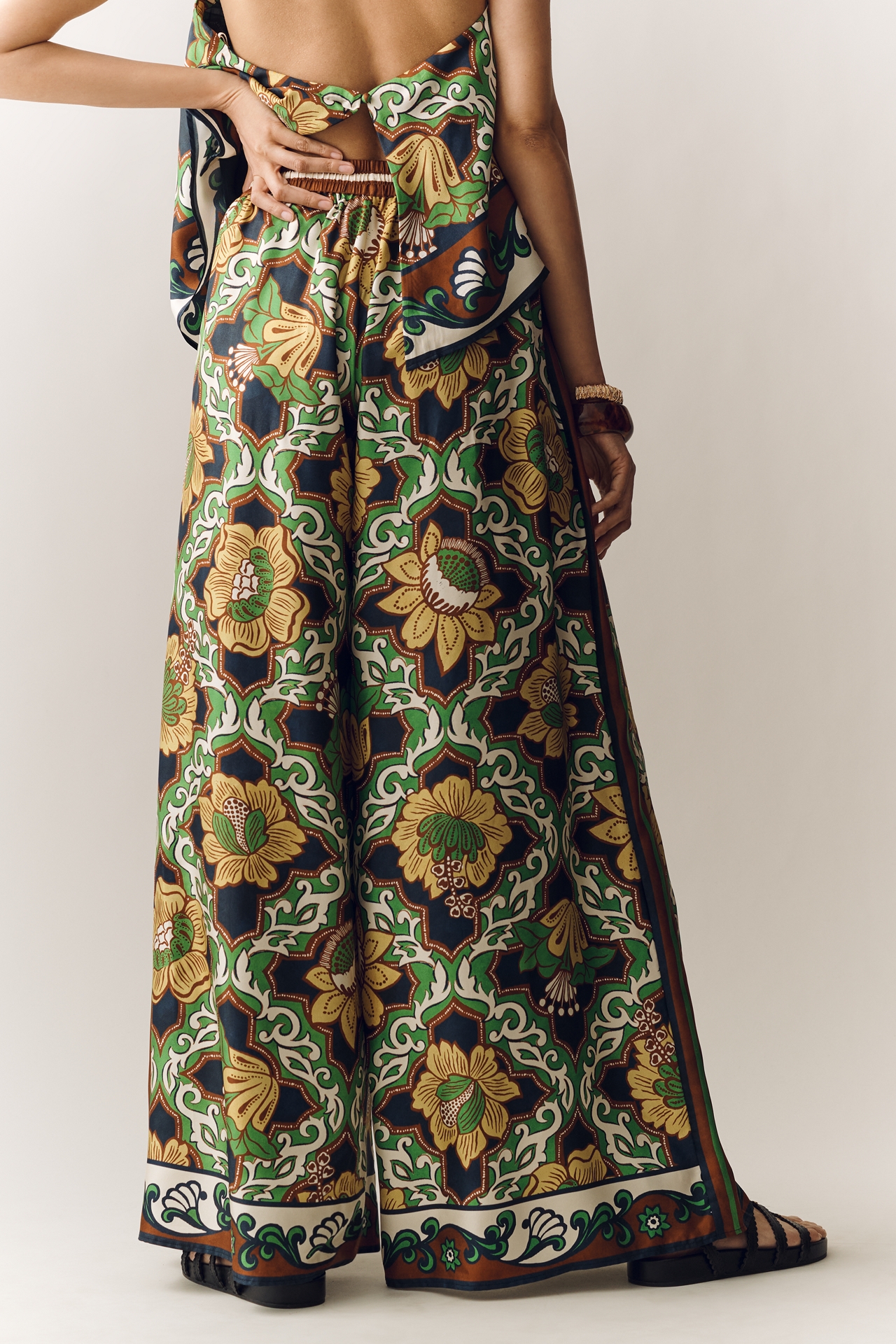 ALÉMAIS Liana Silk Palazzo Pants