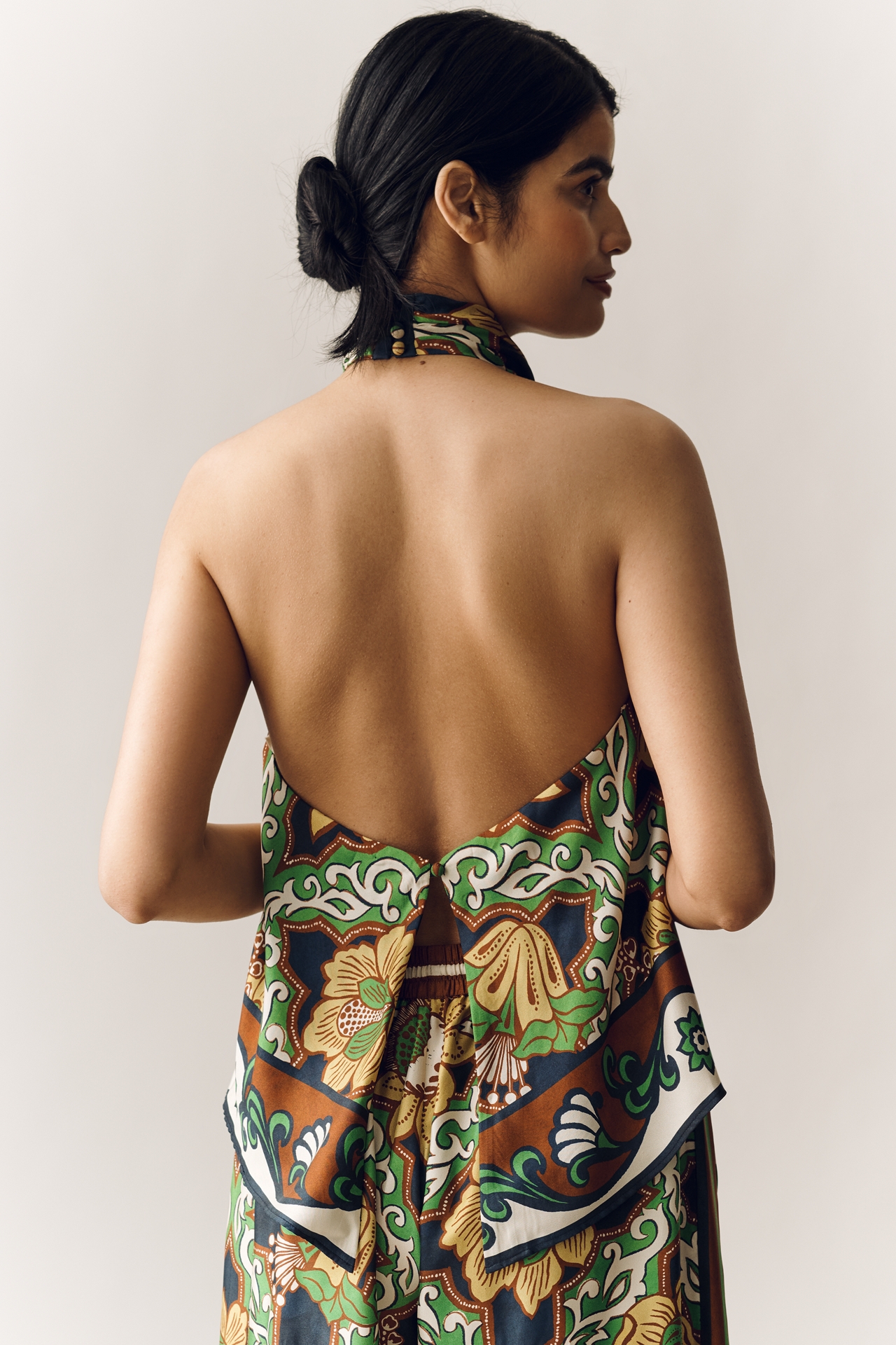 ALÉMAIS Liana Silk Halter Top