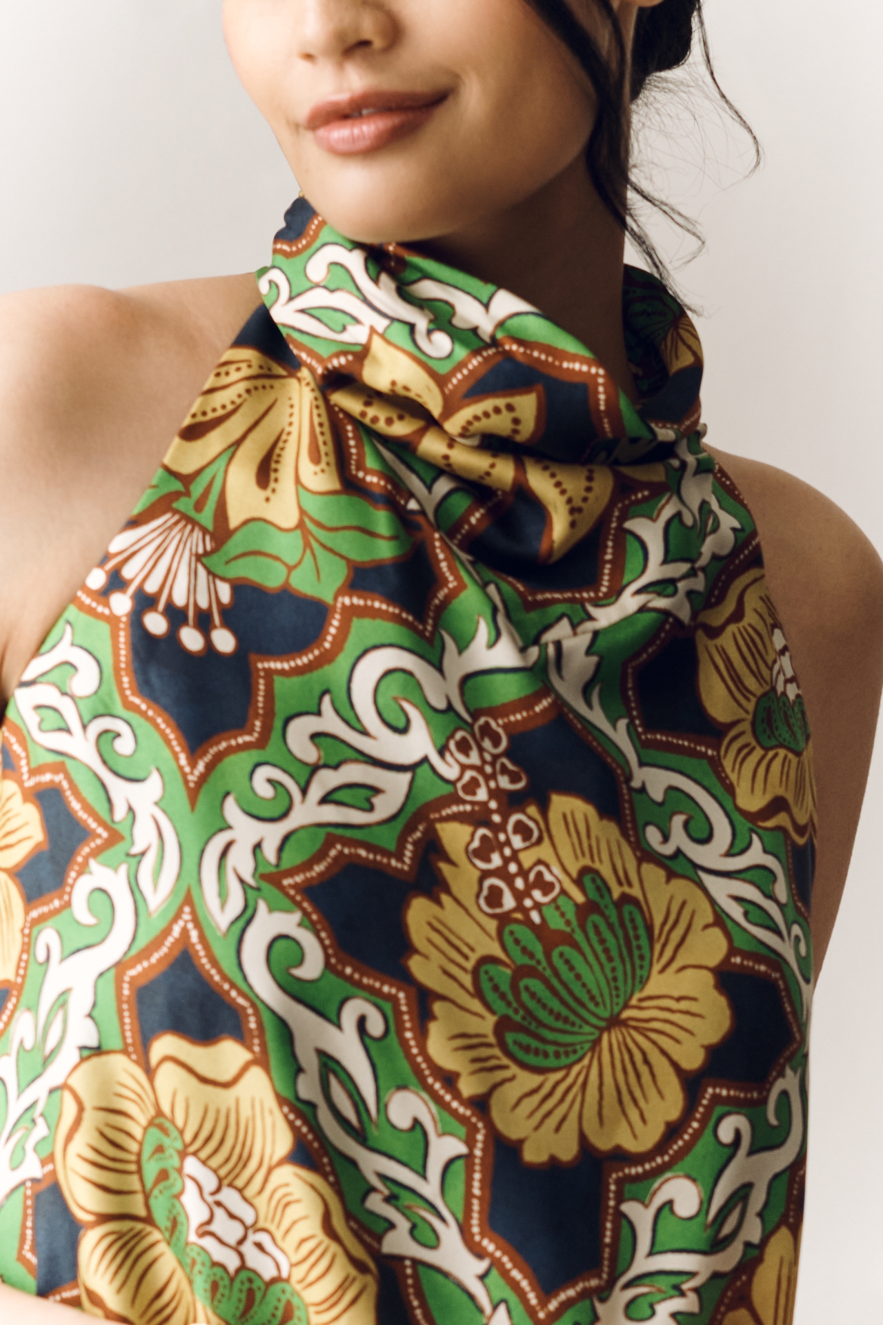 ALÉMAIS Liana Silk Halter Top