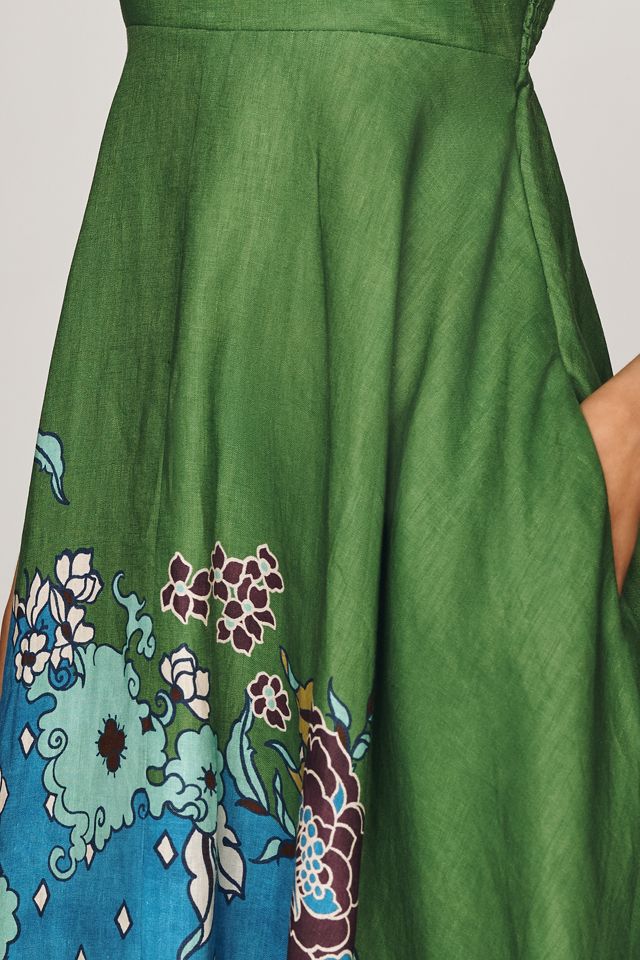 ALÉMAIS Nanci Linen Midi Dress #1