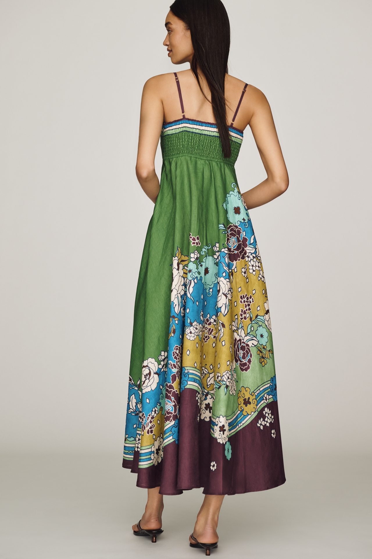 ALÉMAIS Nanci Linen Midi Dress