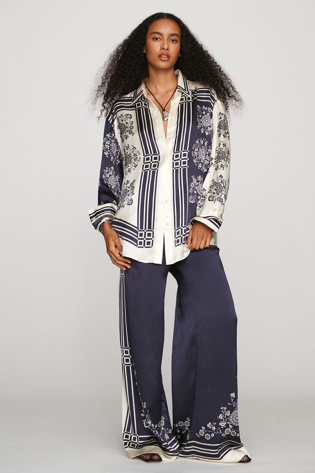 ALÉMAIS Banderra 100% Silk Buttondown Shirt #1